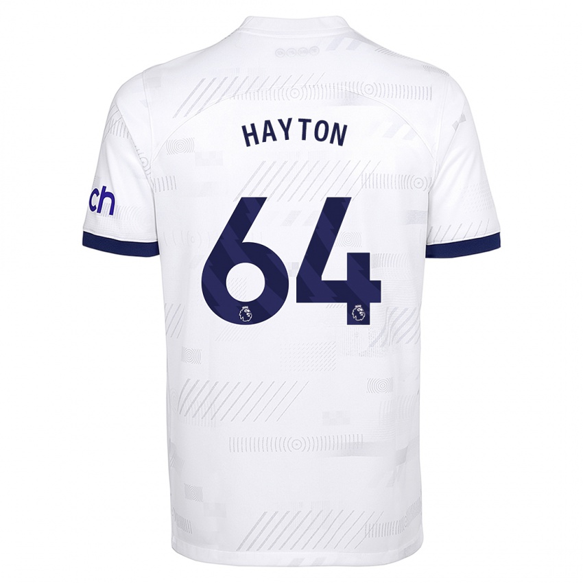 Mulher Camisola Adam Hayton #64 Branco Principal 2023/24 Camisa