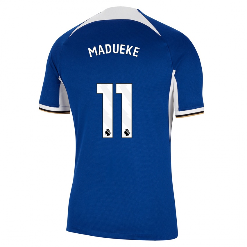 Mulher Camisola Noni Madueke #11 Azul Principal 2023/24 Camisa