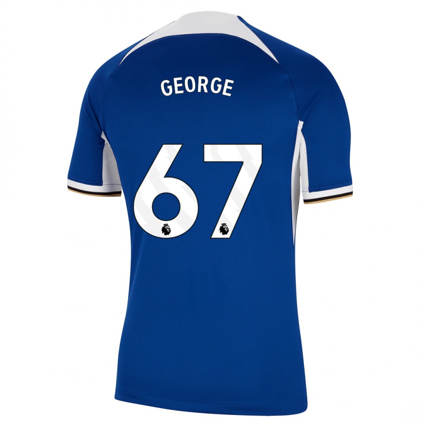 Mulher Camisola Tyrique George #67 Azul Principal 2023/24 Camisa