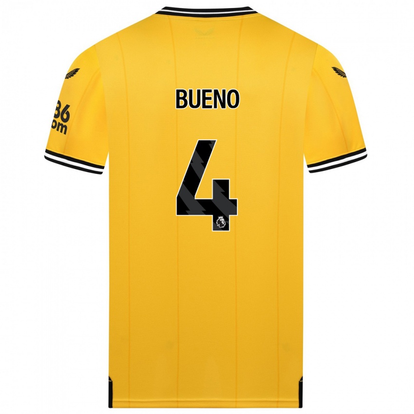 Mulher Camisola Santiago Bueno #4 Amarelo Principal 2023/24 Camisa