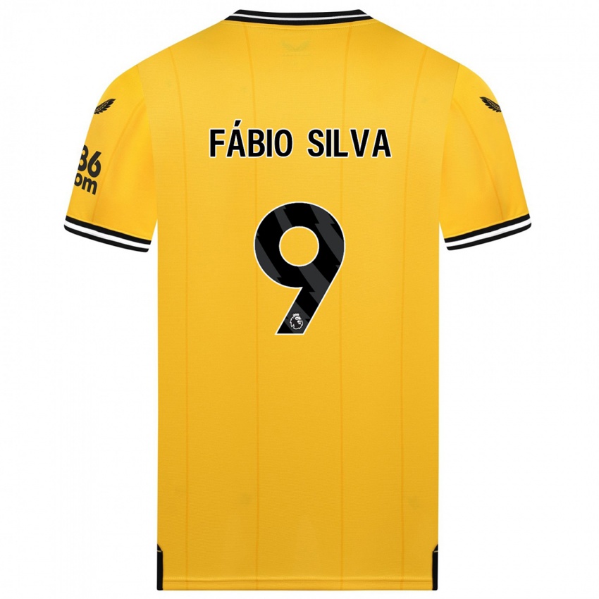 Mulher Camisola Fábio Silva #9 Amarelo Principal 2023/24 Camisa