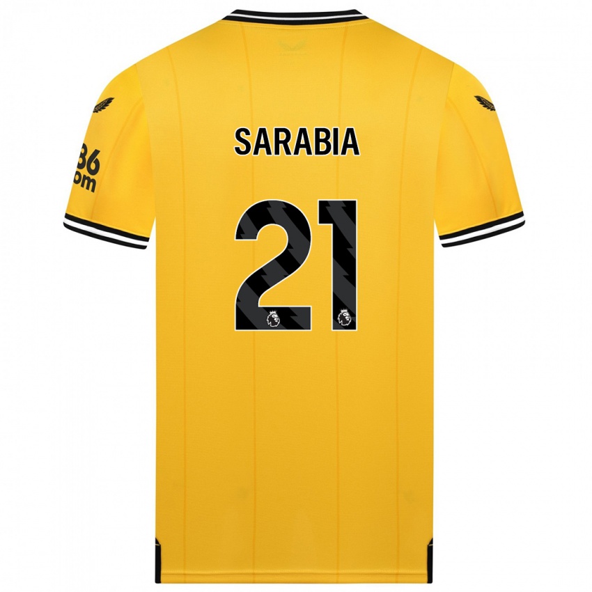 Mulher Camisola Pablo Sarabia #21 Amarelo Principal 2023/24 Camisa