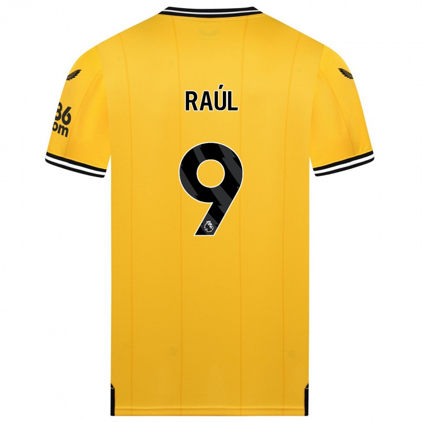 Mulher Camisola Raul Jimenez #9 Amarelo Principal 2023/24 Camisa