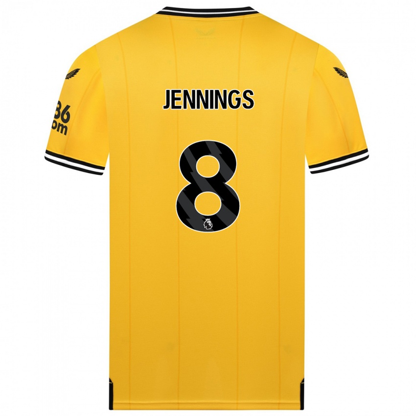 Mulher Camisola Shannie Jennings #8 Amarelo Principal 2023/24 Camisa