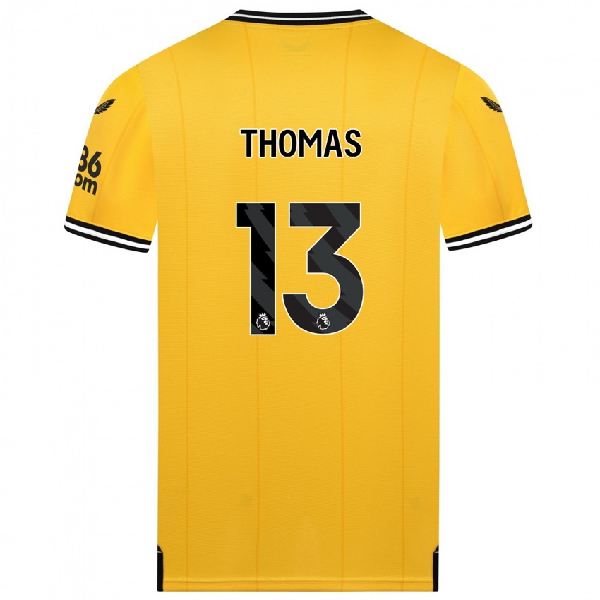 Mulher Camisola Bec Thomas #13 Amarelo Principal 2023/24 Camisa