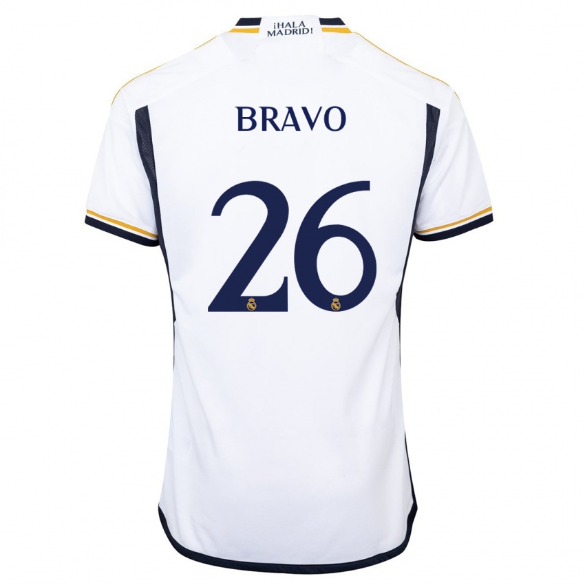 Mulher Camisola Iker Bravo #26 Branco Principal 2023/24 Camisa