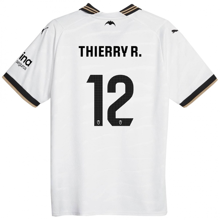 Mulher Camisola Thierry Correia #12 Branco Principal 2023/24 Camisa