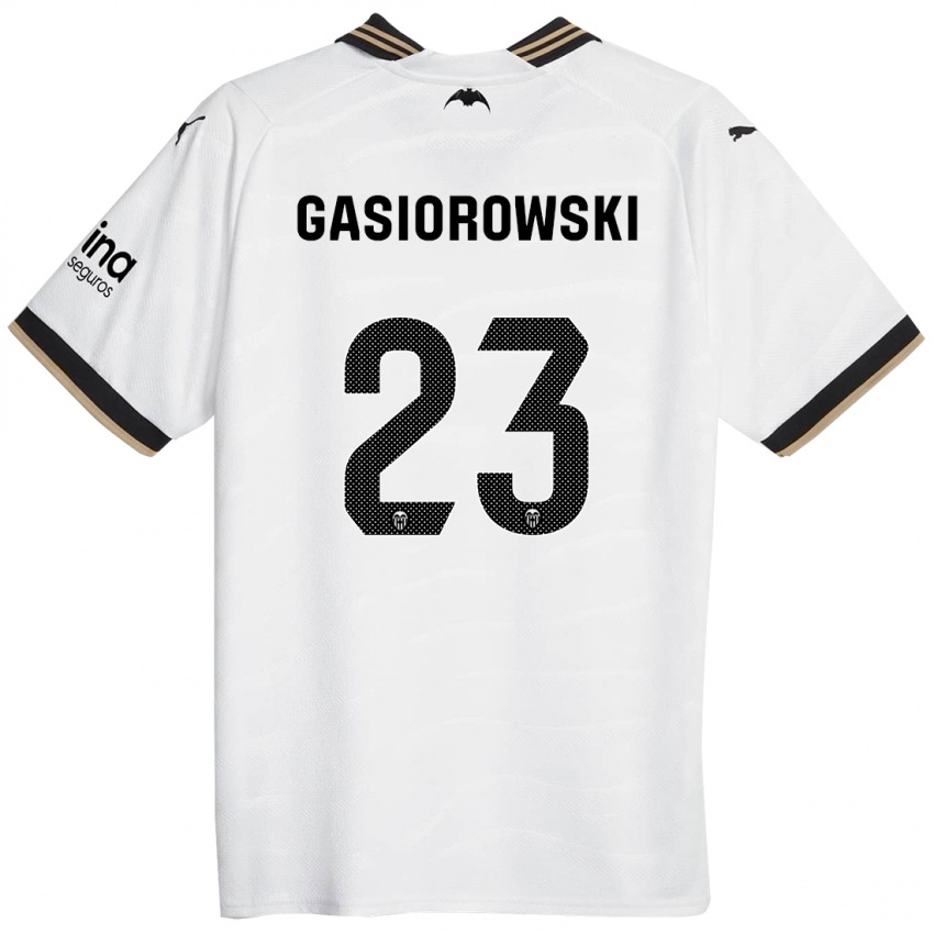 Mulher Camisola Yarek Gasiorowski #23 Branco Principal 2023/24 Camisa