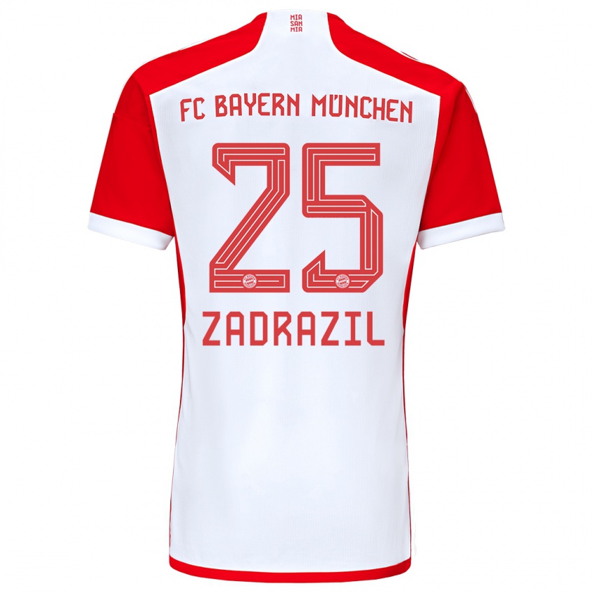 Mulher Camisola Sarah Zadrazil #25 Vermelho Branco Principal 2023/24 Camisa