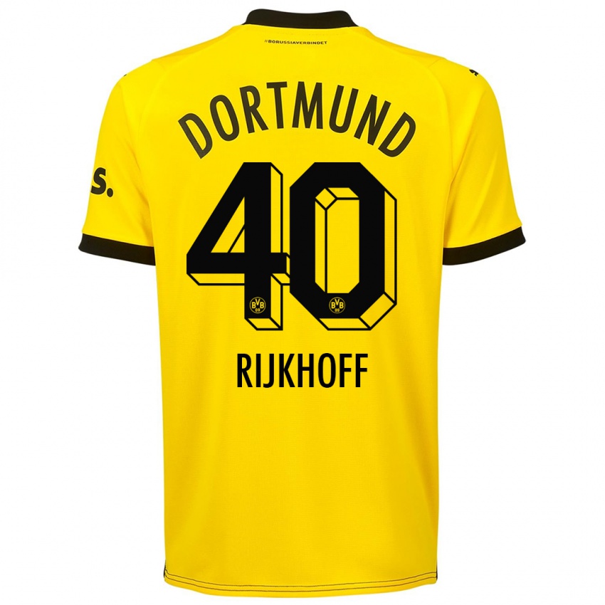 Mulher Camisola Julian Rijkhoff #40 Amarelo Principal 2023/24 Camisa
