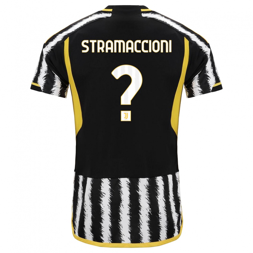 Mulher Camisola Diego Stramaccioni #0 Preto Branco Principal 2023/24 Camisa
