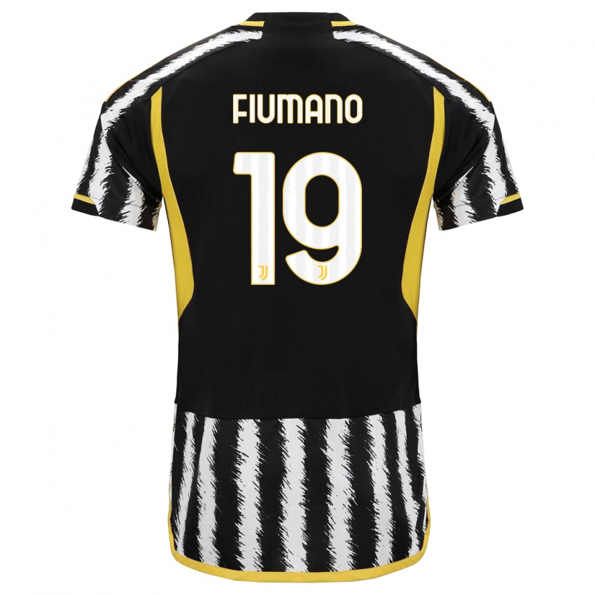 Mulher Camisola Filippo Fiumano #19 Preto Branco Principal 2023/24 Camisa