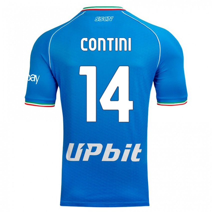 Mulher Camisola Nikita Contini #14 Céu Azul Principal 2023/24 Camisa