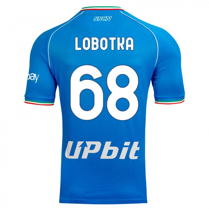 Mulher Camisola Stanislav Lobotka #68 Céu Azul Principal 2023/24 Camisa