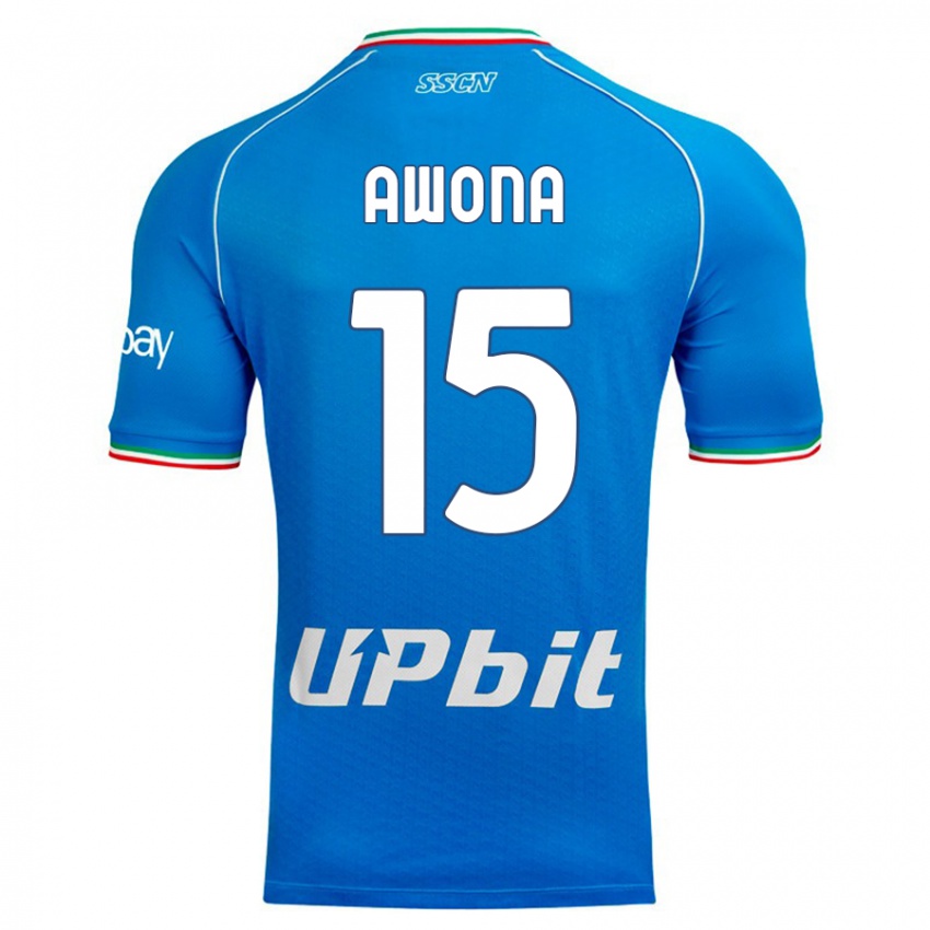 Mulher Camisola Aurelle Awona #15 Céu Azul Principal 2023/24 Camisa