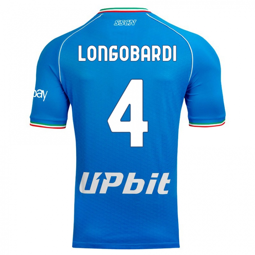 Mulher Camisola Salvatore Longobardi #4 Céu Azul Principal 2023/24 Camisa