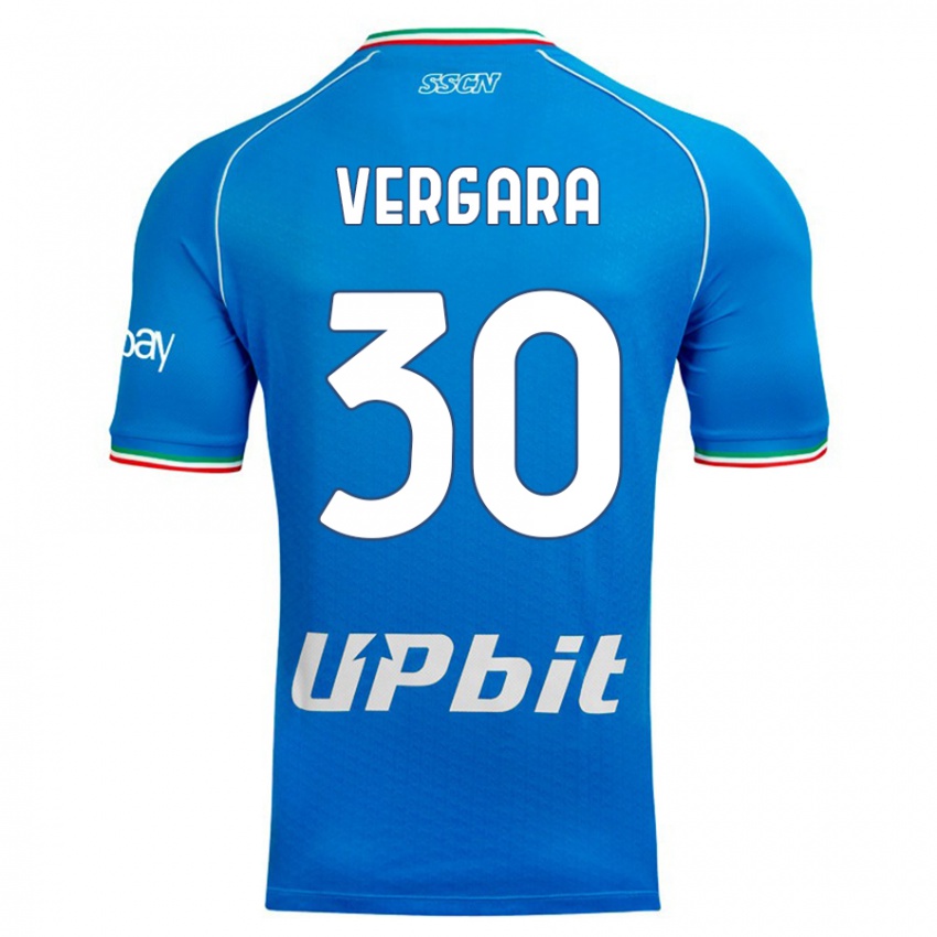 Mulher Camisola Antonio Vergara #30 Céu Azul Principal 2023/24 Camisa