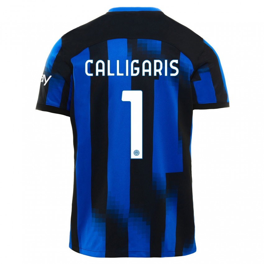 Mulher Camisola Alessandro Calligaris #1 Preto Azul Principal 2023/24 Camisa