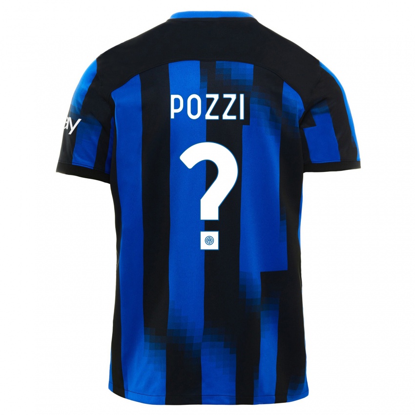 Mulher Camisola Andrea Pozzi #0 Preto Azul Principal 2023/24 Camisa