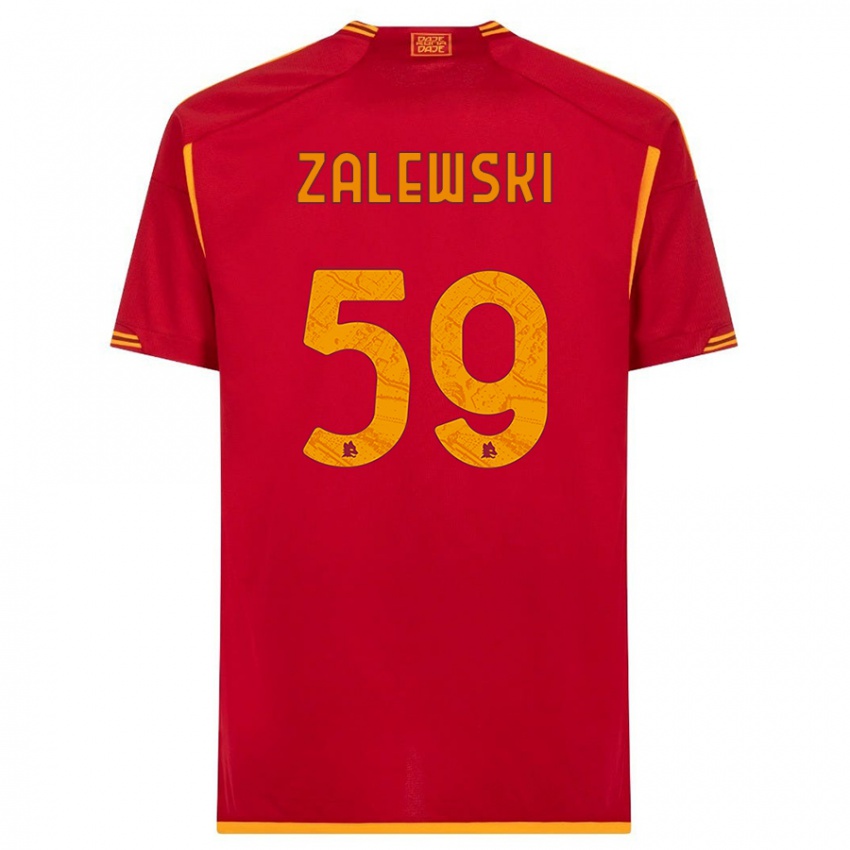 Mulher Camisola Nicola Zalewski #59 Vermelho Principal 2023/24 Camisa
