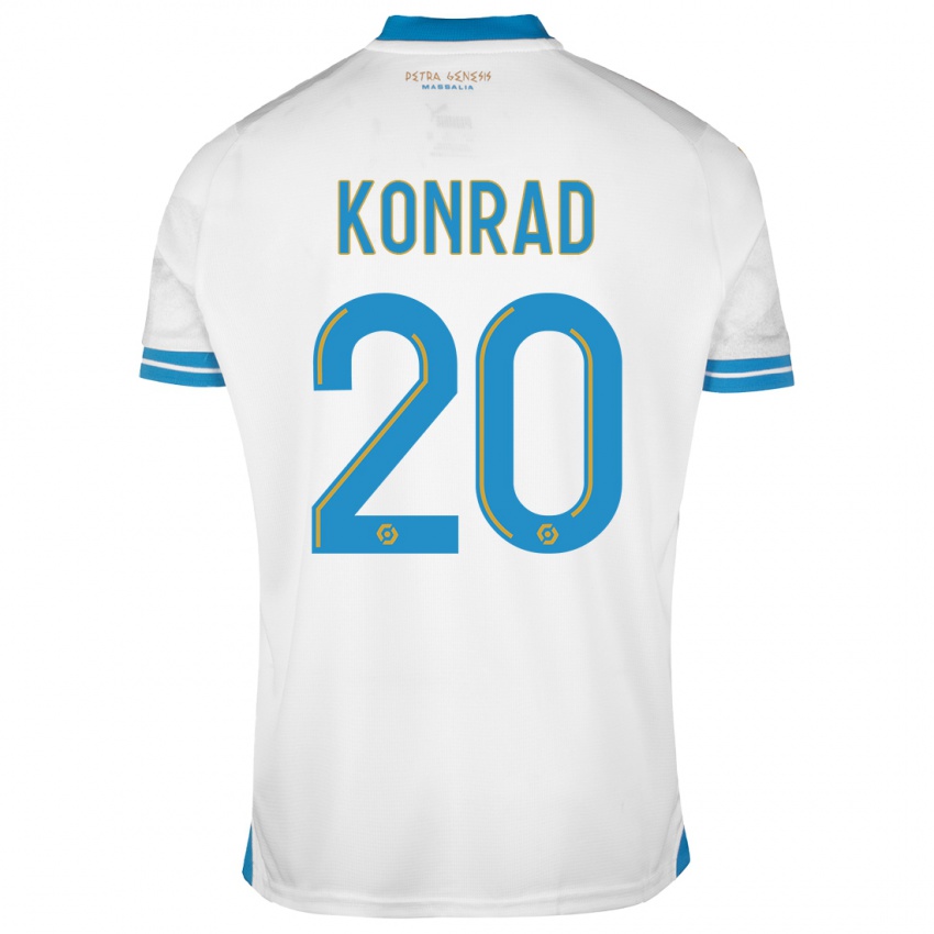 Mulher Camisola Konrad De La Fuente #20 Branco Principal 2023/24 Camisa