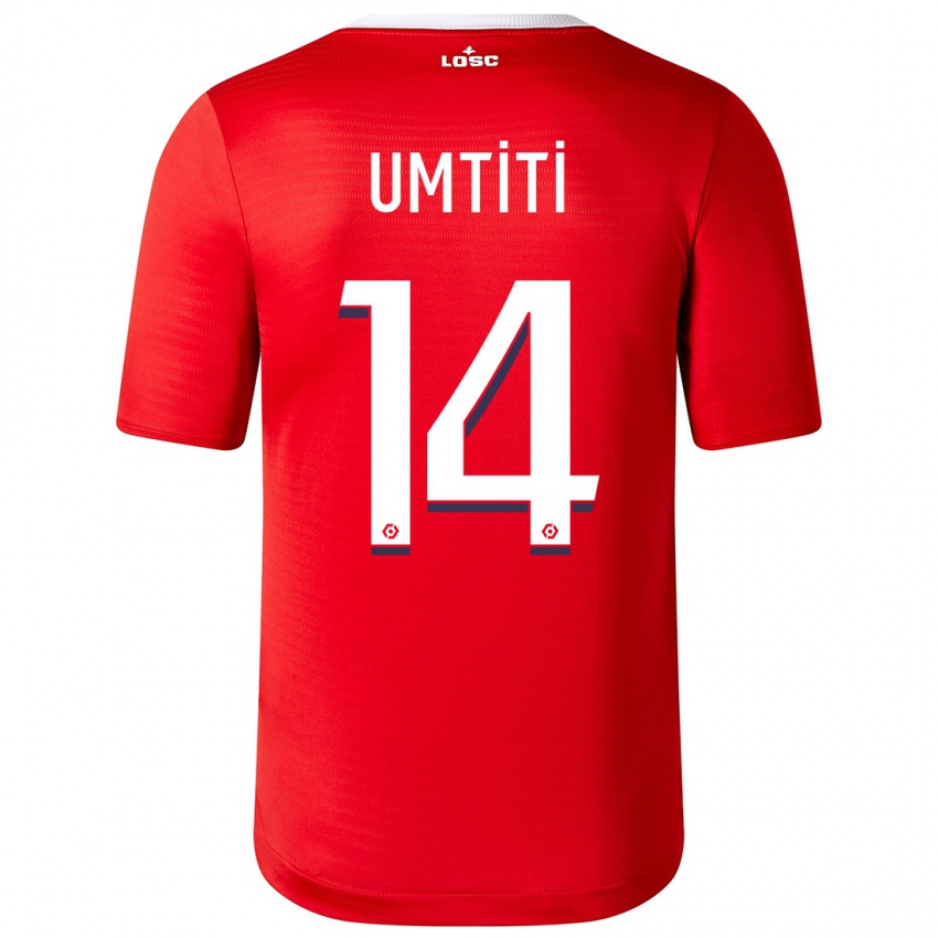 Mulher Camisola Samuel Umtiti #14 Vermelho Principal 2023/24 Camisa