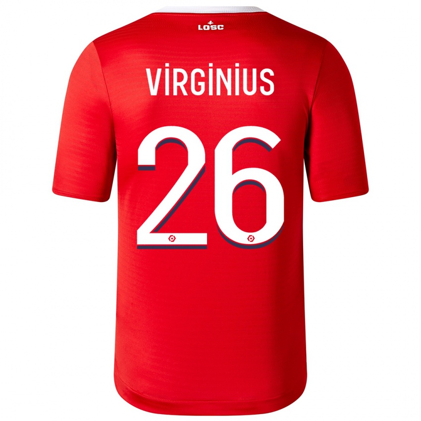 Mulher Camisola Alan Virginius #26 Vermelho Principal 2023/24 Camisa