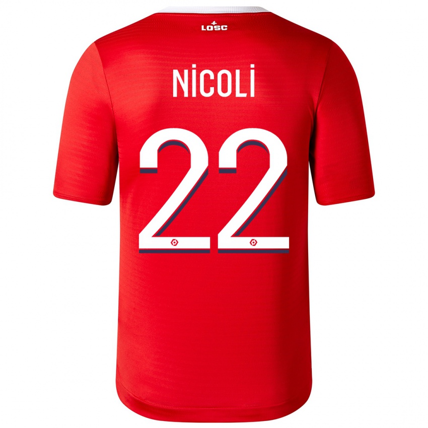 Mulher Camisola Morgane Nicoli #22 Vermelho Principal 2023/24 Camisa