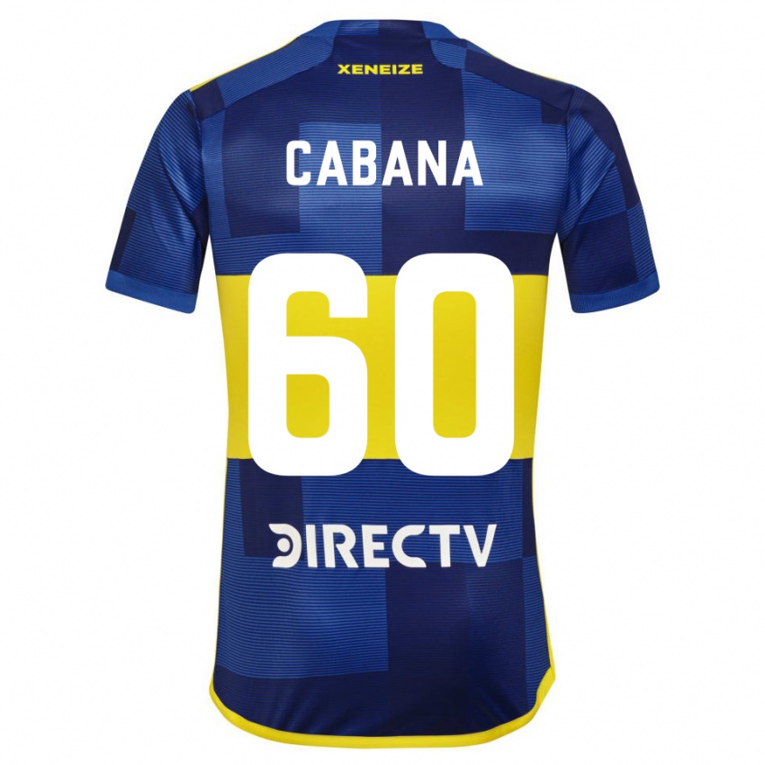 Mulher Camisola Juan Pablo Cabana #60 Azul Escuro Amarelo Principal 2023/24 Camisa