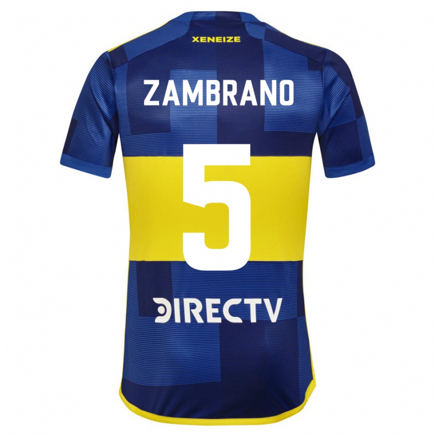 Mulher Camisola Carlos Zambrano #5 Azul Escuro Amarelo Principal 2023/24 Camisa
