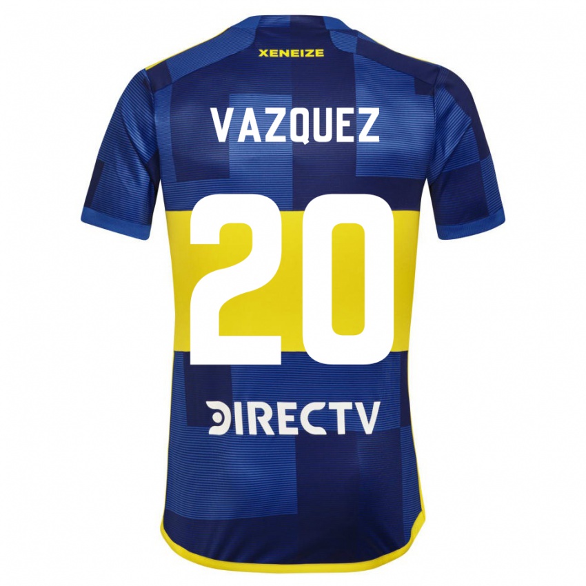 Mulher Camisola Constanza Vazquez #20 Azul Escuro Amarelo Principal 2023/24 Camisa