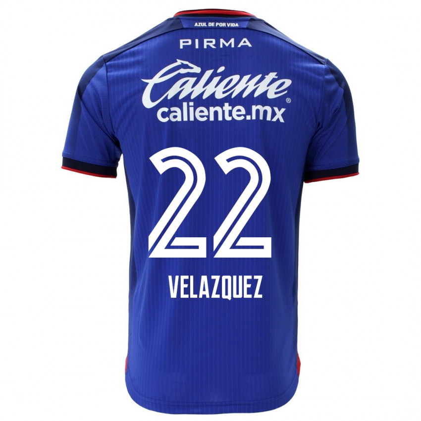 Mulher Camisola Hireri Velazquez #22 Azul Principal 2023/24 Camisa