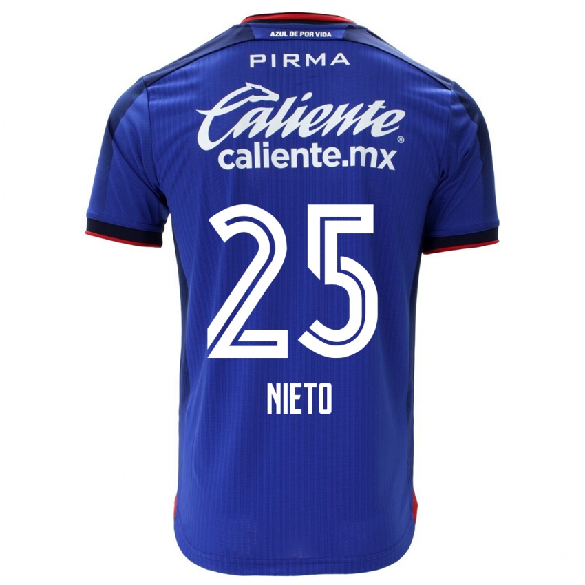 Mulher Camisola Natsidieli Nieto #25 Azul Principal 2023/24 Camisa