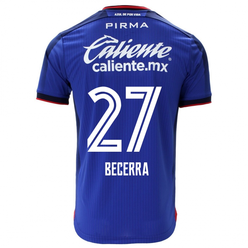 Mulher Camisola Ana Becerra #27 Azul Principal 2023/24 Camisa