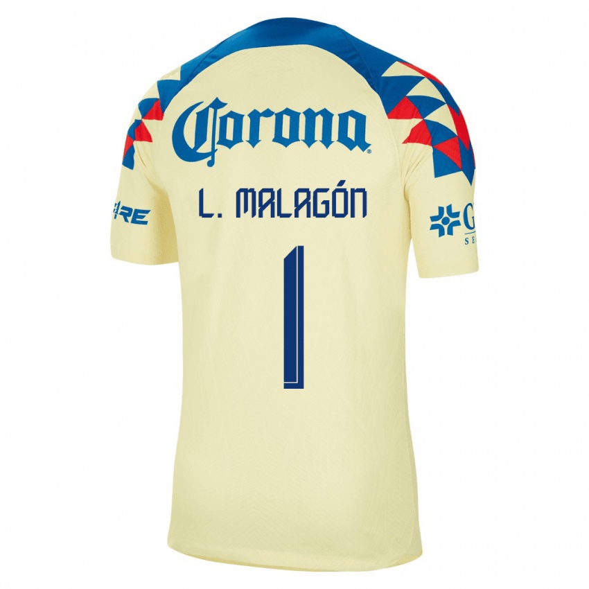Mulher Camisola Luis Malagón #1 Amarelo Principal 2023/24 Camisa