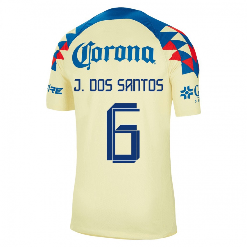 Mulher Camisola Jonathan Dos Santos #6 Amarelo Principal 2023/24 Camisa