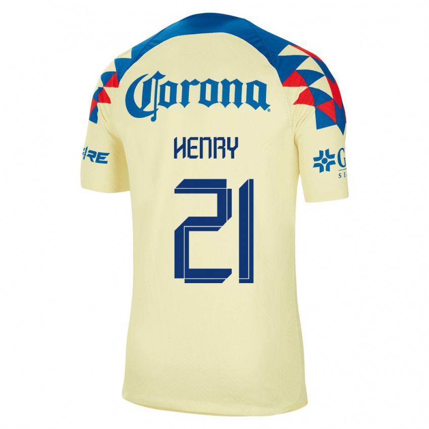 Mulher Camisola Henry Martin #21 Amarelo Principal 2023/24 Camisa