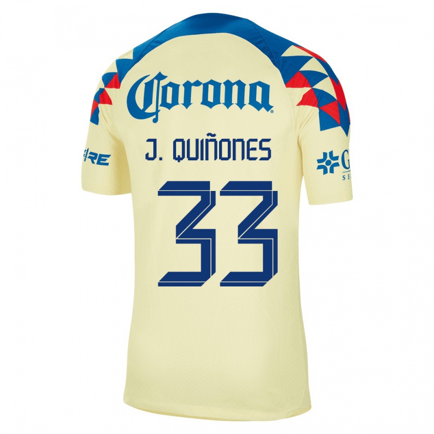 Mulher Camisola Julián Quiñones #33 Amarelo Principal 2023/24 Camisa