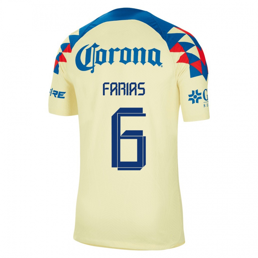 Mulher Camisola Janelly Farias #6 Amarelo Principal 2023/24 Camisa