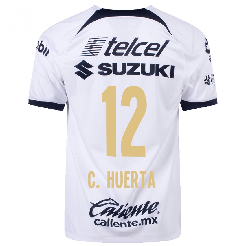 Mulher Camisola Cesar Huerta #12 Branco Principal 2023/24 Camisa