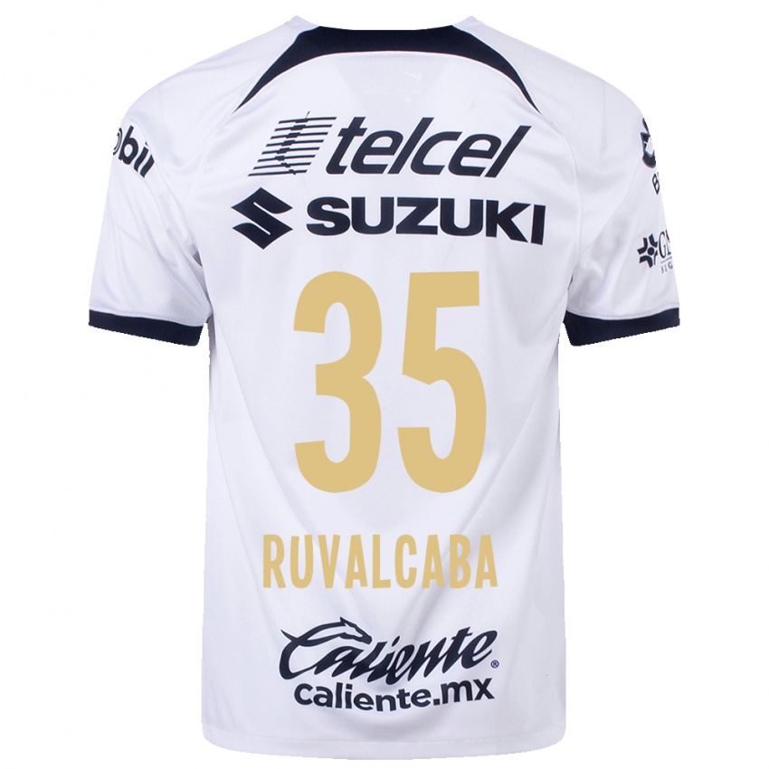 Mulher Camisola Jorge Ruvalcaba #35 Branco Principal 2023/24 Camisa