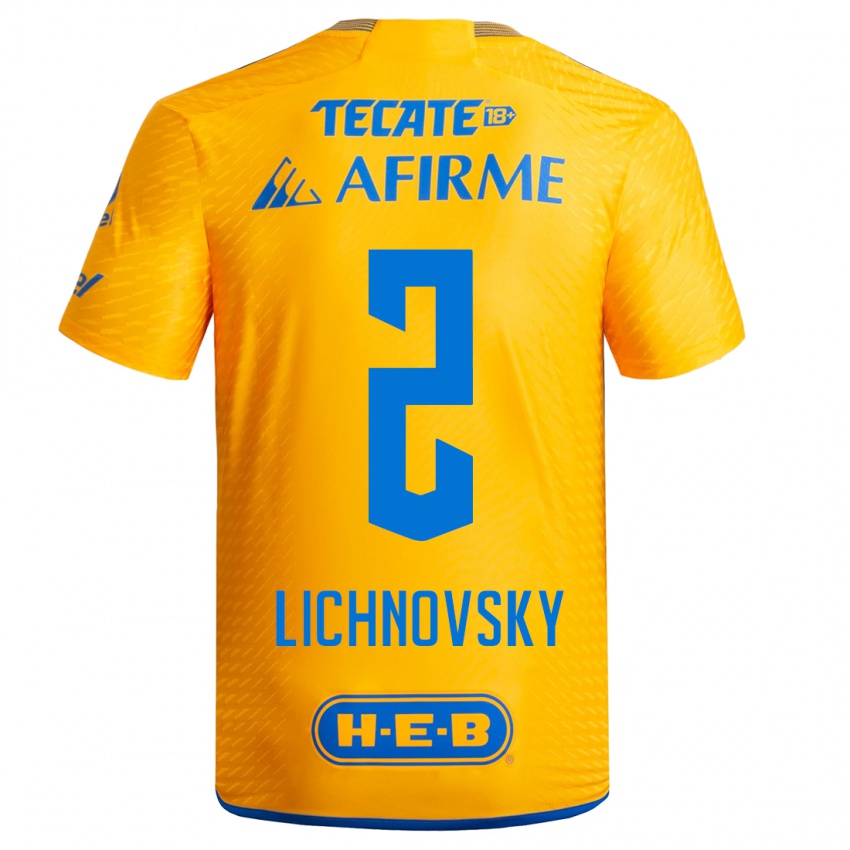 Mulher Camisola Igor Lichnovsky #2 Amarelo Principal 2023/24 Camisa