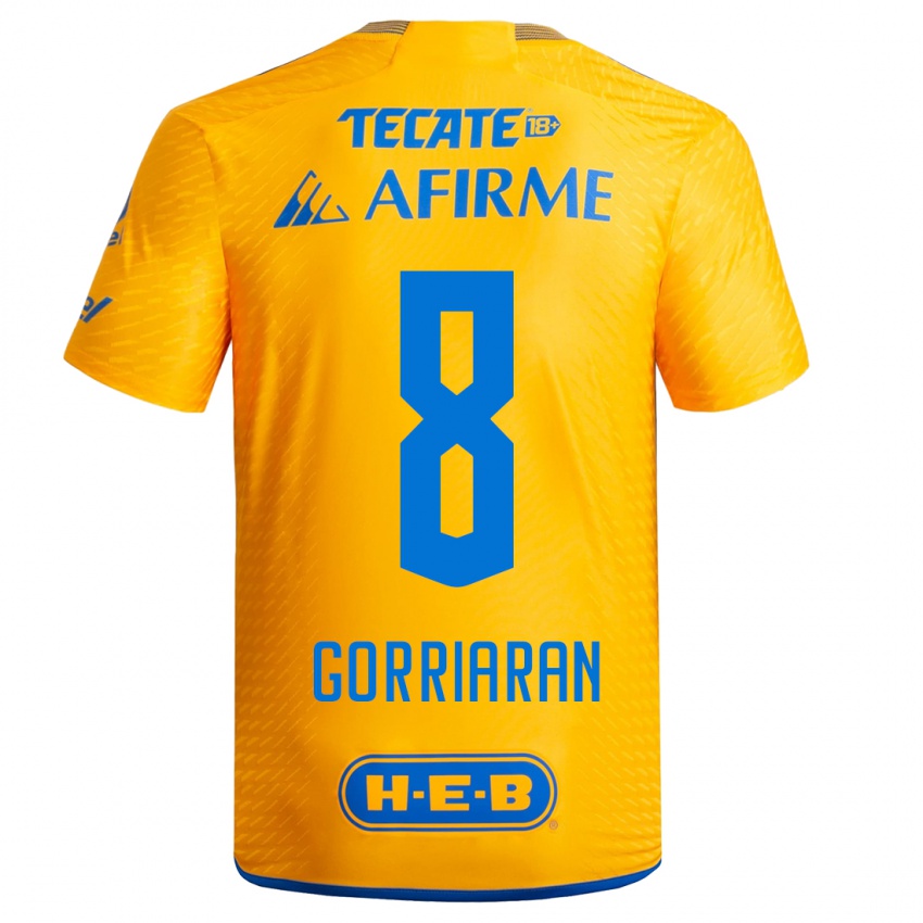 Mulher Camisola Fernando Gorriaran #8 Amarelo Principal 2023/24 Camisa