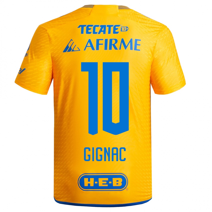 Mulher Camisola Andre-Pierre Gignac #10 Amarelo Principal 2023/24 Camisa