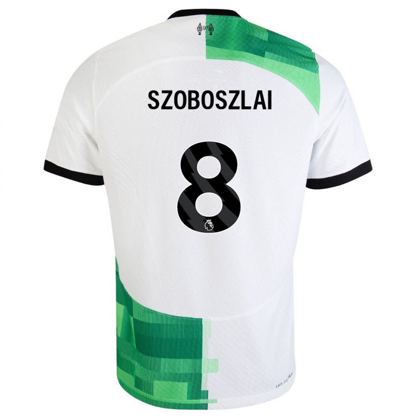 Mulher Camisola Dominik Szoboszlai #8 Branco Verde Alternativa 2023/24 Camisa