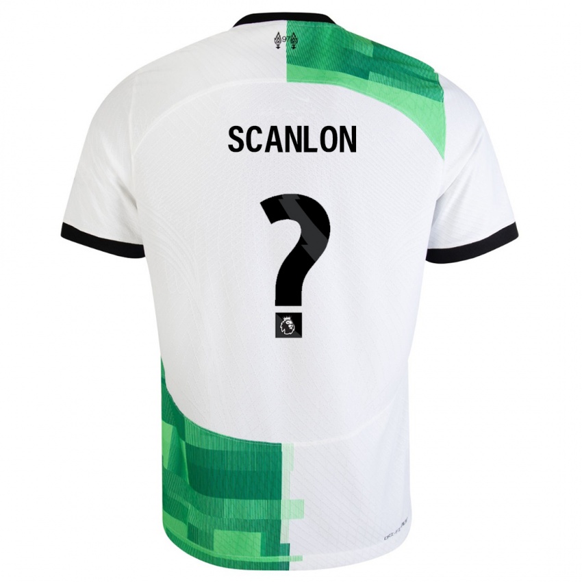 Mulher Camisola Calum Scanlon #0 Branco Verde Alternativa 2023/24 Camisa