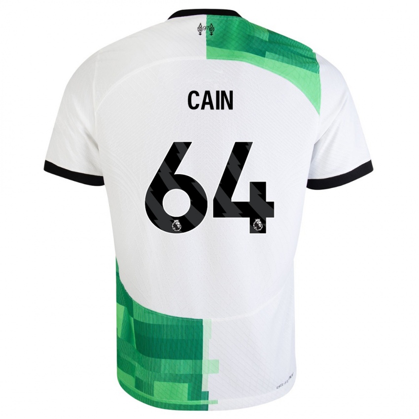 Mulher Camisola Jake Cain #64 Branco Verde Alternativa 2023/24 Camisa