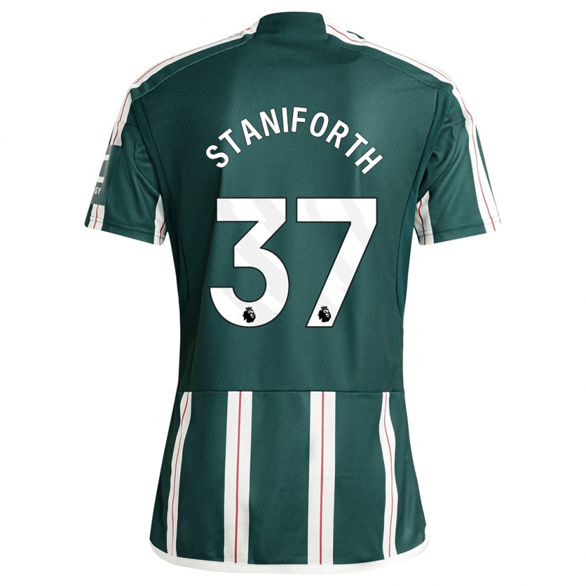 Mulher Camisola Lucy Staniforth #37 Verde Escuro Alternativa 2023/24 Camisa