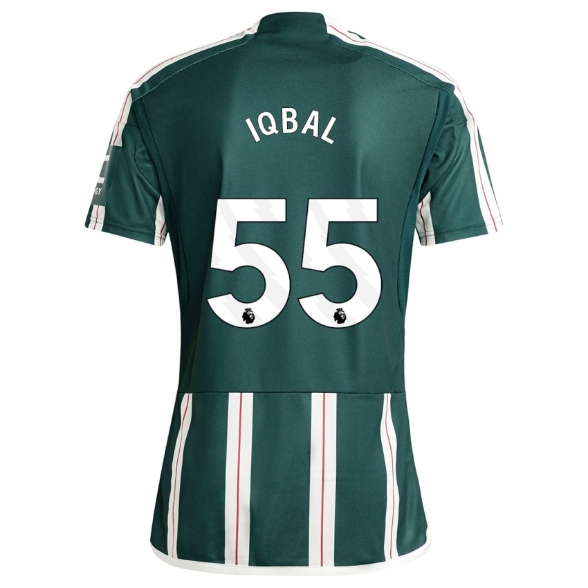 Mulher Camisola Zidane Iqbal #55 Verde Escuro Alternativa 2023/24 Camisa
