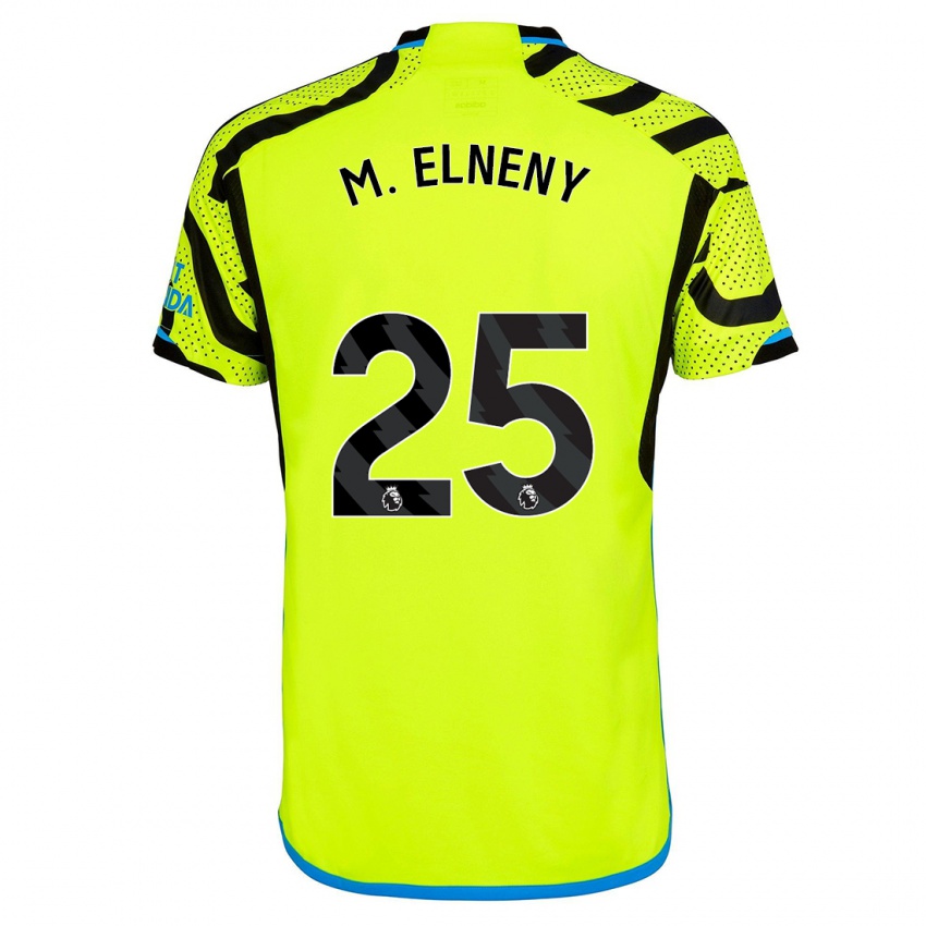 Mulher Camisola Mohamed Elneny #25 Amarelo Alternativa 2023/24 Camisa